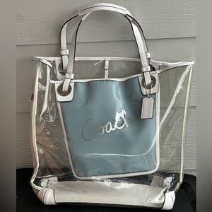 Coach Clear Vinyl Beach Tote Bag